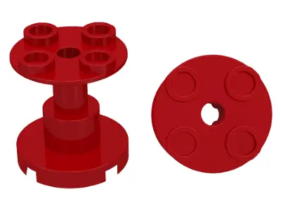 Red Support 2 x 2 x 2 Stand with Complete Hole