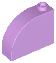 Medium Lavender Slope, Curved 3 x 1 x 2 with Hollow Stud