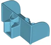 Medium Azure Duplo Tractor Bucket / Scoop