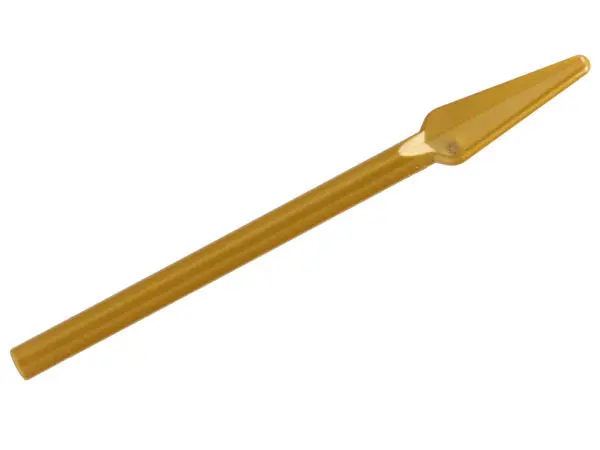 Pearl Gold Minifigure, Weapon Pike / Spear - Handle with Flat End