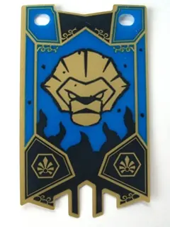 Plastic Flag 5 x 8.5 with Chima Lion Tribe Pattern