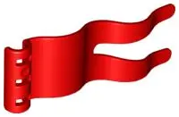 Red Duplo Flag Wavy 2 x 5