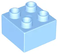 Bright Light Blue Duplo, Brick 2 x 2