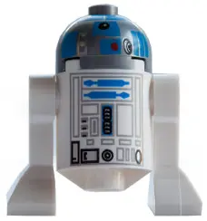 Astromech Droid, R2-D2, Flat Silver Head