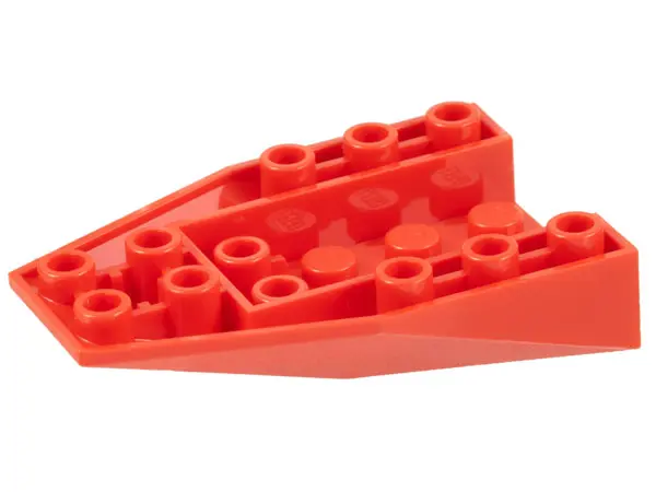 Red Wedge 6 x 4 Triple Inverted with Connections between 4 Studs