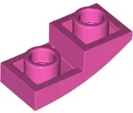 Pink Slope, Curved 2 x 1 x 2/3 Inverted