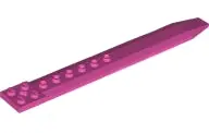 Pink Plate, Modified 2 x 16 with Angled Side Extensions and Axle Hole (Rotor Blade)