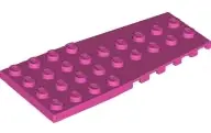 Pink Wedge, Plate 4 x 9 with Stud Notches