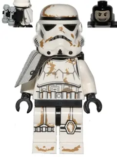 Sandtrooper - White Pauldron, Survival Backpack, Dirt Stains, Balaclava Head Print and Helmet with D
