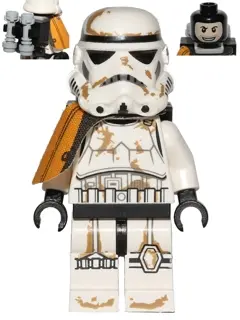 Sandtrooper - Orange Pauldron, Survival Backpack, Dirt Stains, Balaclava Head Print and Helmet with 