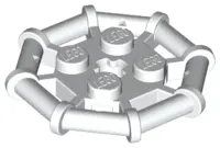White Plate, Modified 2 x 2 with Bar Frame Octagonal