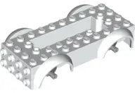 White Vehicle, Base 5 x 10 x 2 1/2 with Mudguards and 2 x 6 Recessed Center with 3 Holes with Light 