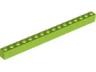 Lime Brick 1 x 16
