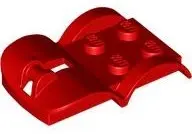 Red Vehicle, Mudguard 4 x 2 2/3 x 2/3 Double with Bar Handle