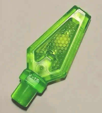 Trans-Bright Green Minifigure, Weapon Spear Tip
