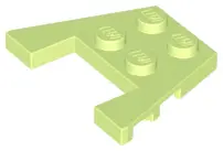 Yellowish Green Wedge, Plate 3 x 4 with Stud Notches