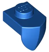 Blue Plate, Modified 1 x 1 with Tooth Vertical