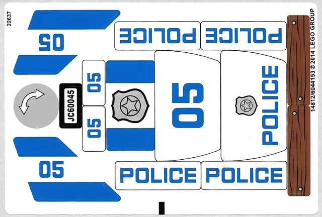 Sticker Sheet for Set 60045 - (14812/6044153)