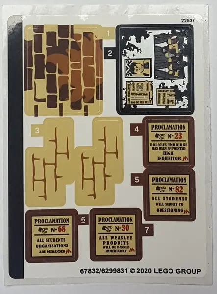 Sticker Sheet for Set 75966 - (67832/6299831)