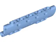 Medium Blue Technic, Panel Curved 11 x 3 with 10 Pin Holes through Panel Surface