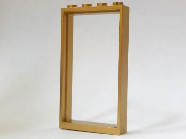 Metallic Gold Door, Frame 1 x 4 x 6 with 2 Holes on Top and Bottom