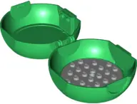 Green Container, Pod with Light Bluish Gray 6 x 6 Round Plate and Green 1 x 2 Plate with The LEGO Ni