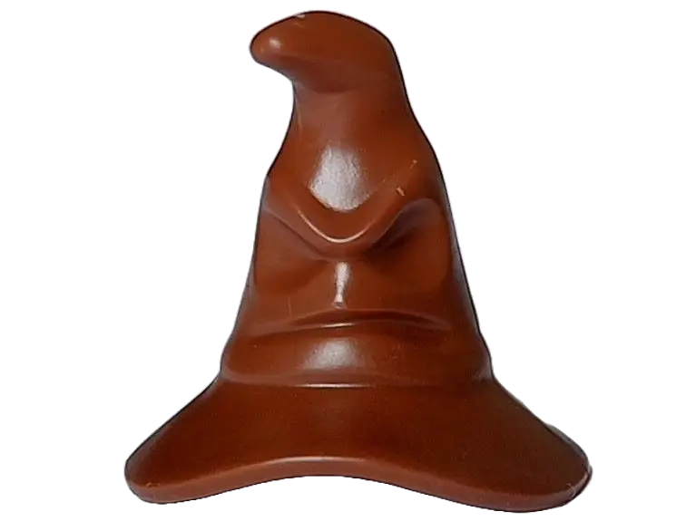Brown Minifigure, Headgear Hat, Wizard / Witch with Face (HP Sorting Hat)