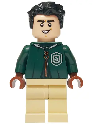 Flint - Dark Green Slytherin Quidditch Uniform with Hood, Tan Legs