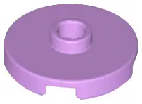 Medium Lavender Tile, Round 2 x 2 with Open Stud