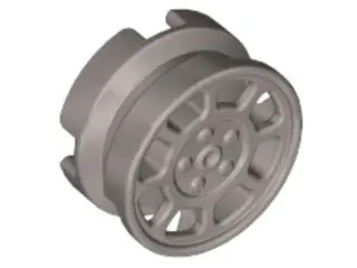 Flat Silver Wheel 11mm D. x 6mm with 8 Spokes