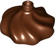 Brown Duplo Cupcake Top with Swirl Icing and Stud