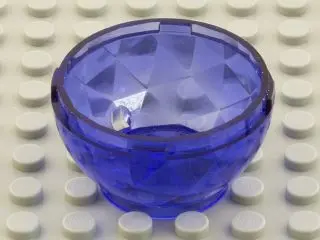 Trans-Purple Container, Faceted, 4 x 4 x 1 2/3, Dragon Egg Bottom