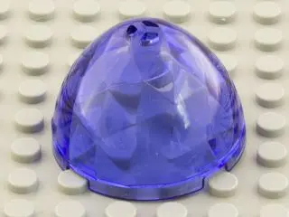 Trans-Purple Container, Faceted, 4 x 4 x 1 2/3, Dragon Egg Top