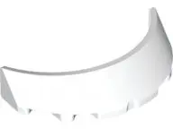 White Windscreen 3 x 6 x 1 Curved