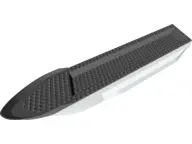 White Boat, Hull Unitary 51 x 12 x 6 with Side Bulges with Dark Bluish Gray Top (62791 / 54101)