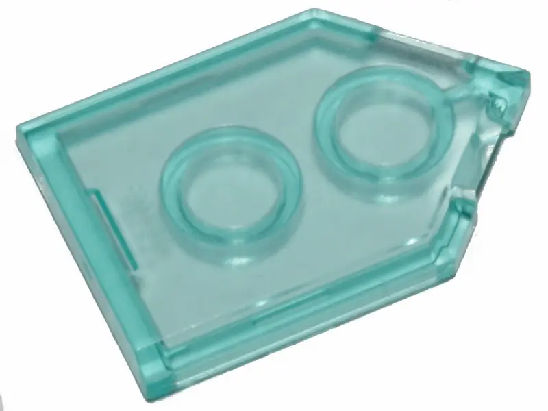 Trans-Light Blue Tile, Modified 2 x 3 Pentagonal