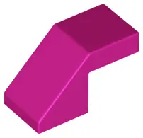 Magenta Slope 45 2 x 1 with Cutout without Stud