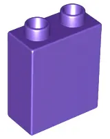 Dark Purple Duplo, Brick 1 x 2 x 2
