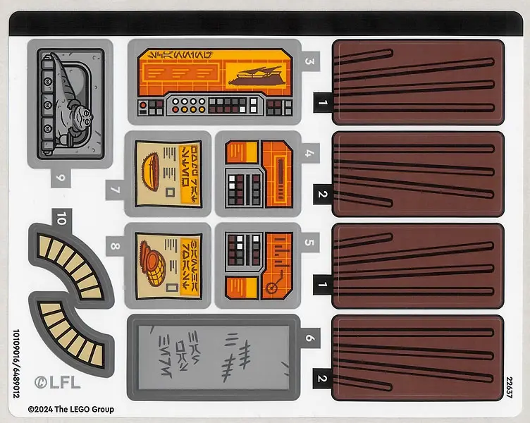 Sticker Sheet for Set 75397 - (10109016/6489012)