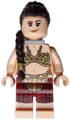Princess Leia - Jabba Slave Outfit, Dark Brown Braid over Shoulder