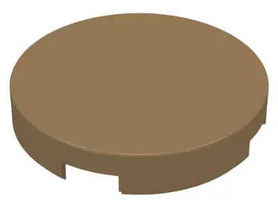 Dark Tan Tile, Round 2 x 2