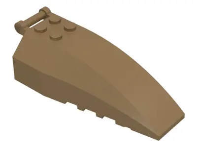 Dark Tan Windscreen 8 x 4 x 2 with 4 Studs and Bar Handle