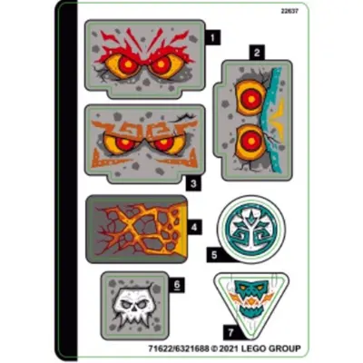 Sticker Sheet for Set 71747 - (71622/6321688)
