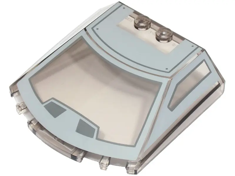 Trans-Brown Windscreen 6 x 6 x 1 1/3 Straight Sides with Dark Bluish Gray Window Frame Outline and L