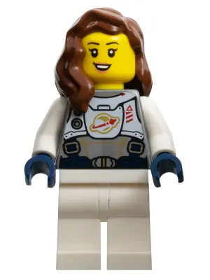 Astronaut - Female, Flat Silver Spacesuit with Harness and White Panel with Classic Space Logo, Redd