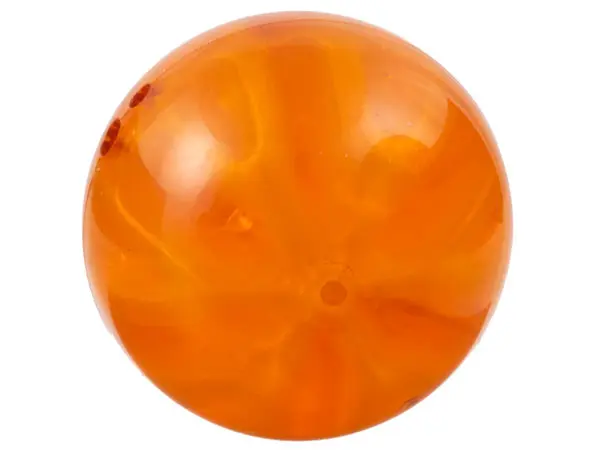 Trans-Orange Ball, Hard Plastic 19mm D. with Molded Satin Trans-Clear Slotted Inner Ball Pattern (Ni