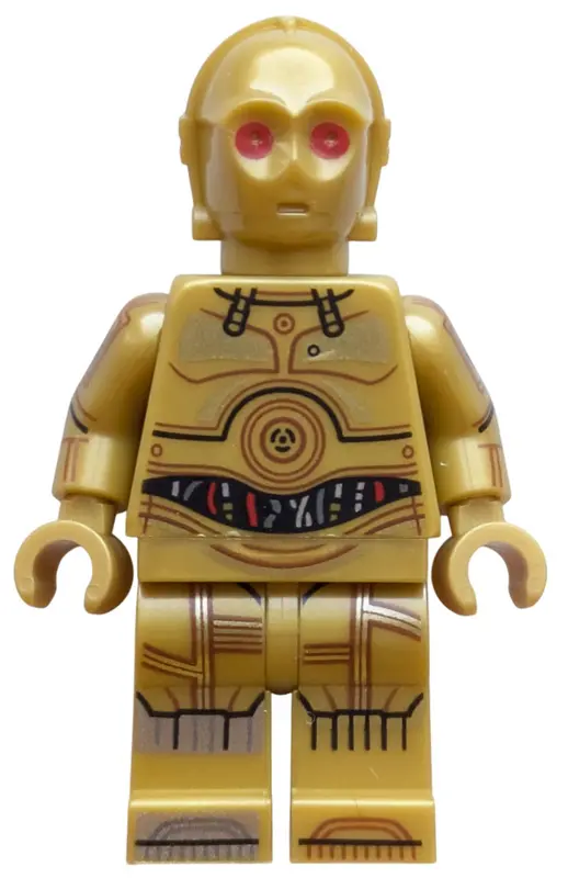 C-3PO - Printed Legs, Toes and Arms, Red Eyes