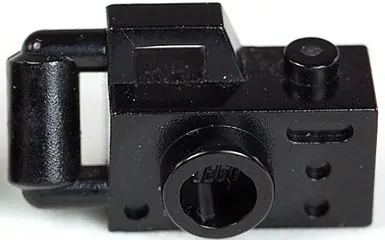 Black Minifigure, Utensil Camera Handheld Style with Compact Bar Handle
