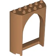 Medium Nougat Panel 2 x 6 x 6 with Pointed Arch