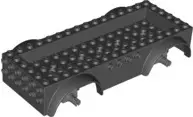 Black Vehicle, Base 8 x 16 x 2 1/2 with Mudguards, 4 x 14 Recessed Center with 5 Holes, and Dark Blu